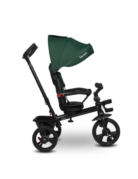 BN-LO-HAARI_GREEN_EMERALD,Tricicleta copii, Lionelo, Haari, Suport picioare, Control al directiei, Scaun reversibil, Rotire 360 
