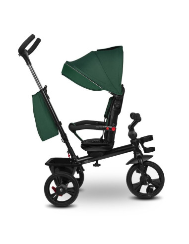 BN-LO-HAARI_GREEN_EMERALD,Tricicleta copii, Lionelo, Haari, Suport picioare, Control al directiei, Scaun reversibil, Rotire 360 