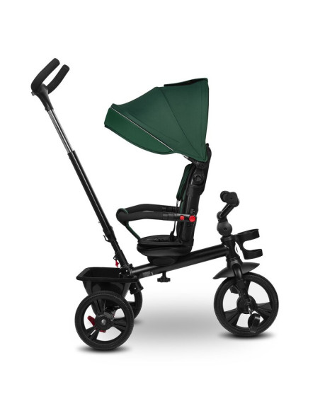 BN-LO-HAARI_GREEN_EMERALD,Tricicleta copii, Lionelo, Haari, Suport picioare, Control al directiei, Scaun reversibil, Rotire 360 