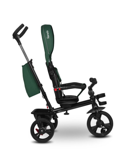 BN-LO-HAARI_GREEN_EMERALD,Tricicleta copii, Lionelo, Haari, Suport picioare, Control al directiei, Scaun reversibil, Rotire 360 