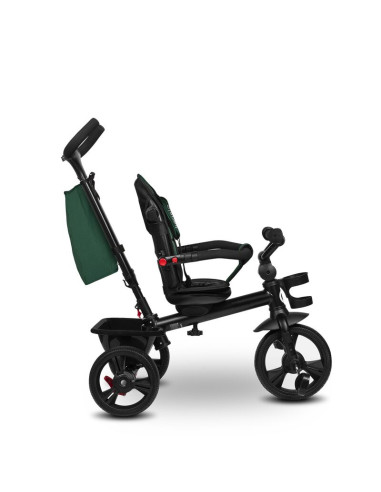 BN-LO-HAARI_GREEN_EMERALD,Tricicleta copii, Lionelo, Haari, Suport picioare, Control al directiei, Scaun reversibil, Rotire 360 