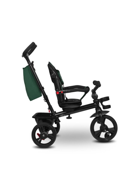BN-LO-HAARI_GREEN_EMERALD,Tricicleta copii, Lionelo, Haari, Suport picioare, Control al directiei, Scaun reversibil, Rotire 360 