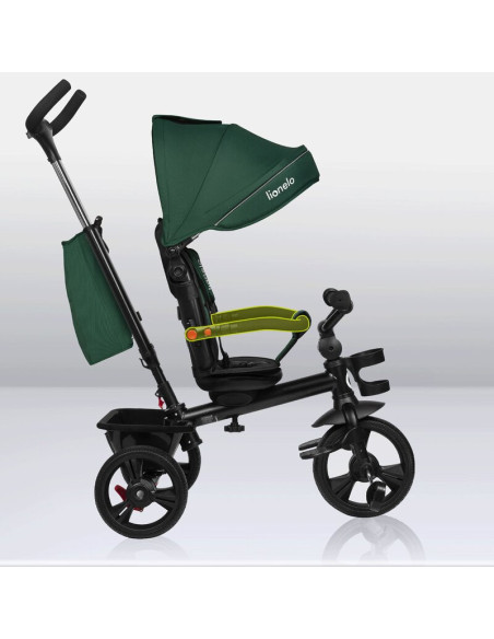 BN-LO-HAARI_GREEN_EMERALD,Tricicleta copii, Lionelo, Haari, Suport picioare, Control al directiei, Scaun reversibil, Rotire 360 