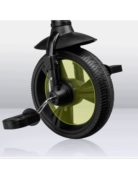 BN-LO-HAARI_GREEN_EMERALD,Tricicleta copii, Lionelo, Haari, Suport picioare, Control al directiei, Scaun reversibil, Rotire 360 