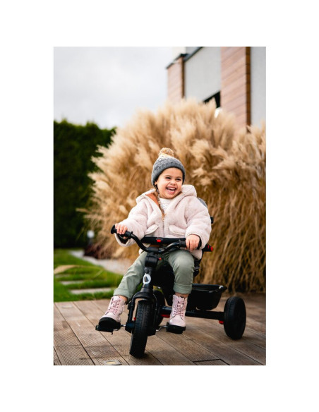 BN-LO-HAARI_GREEN_EMERALD,Tricicleta copii, Lionelo, Haari, Suport picioare, Control al directiei, Scaun reversibil, Rotire 360 