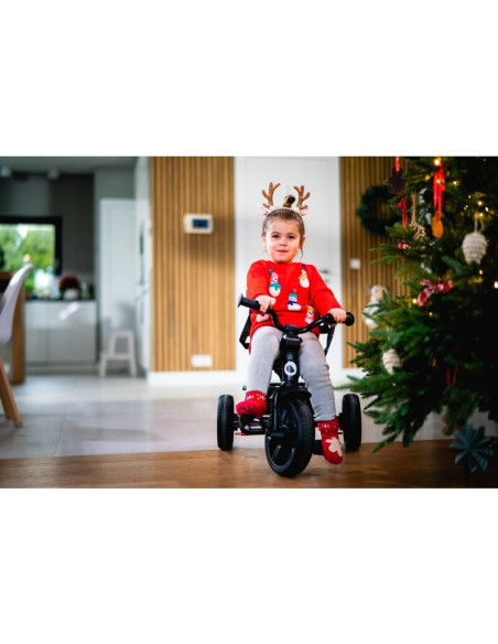 BN-LO-HAARI_GREEN_EMERALD,Tricicleta copii, Lionelo, Haari, Suport picioare, Control al directiei, Scaun reversibil, Rotire 360 