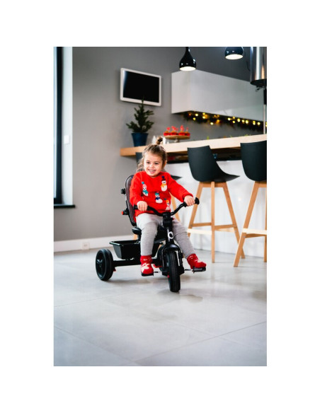 BN-LO-HAARI_GREEN_EMERALD,Tricicleta copii, Lionelo, Haari, Suport picioare, Control al directiei, Scaun reversibil, Rotire 360 