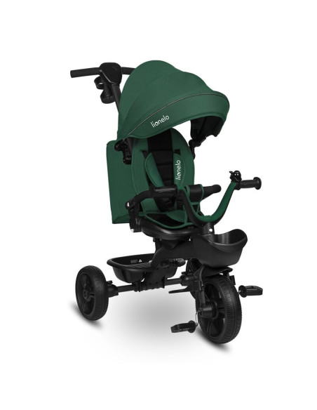 BN-LO-KORI_GREEN_EMERALD,Tricicleta copii, Lionelo, Kori, Cu suport de picioare, Control al directiei, Scaun reversibil, Rotire 