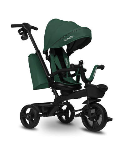 BN-LO-KORI_GREEN_EMERALD,Tricicleta copii, Lionelo, Kori, Cu suport de picioare, Control al directiei, Scaun reversibil, Rotire 