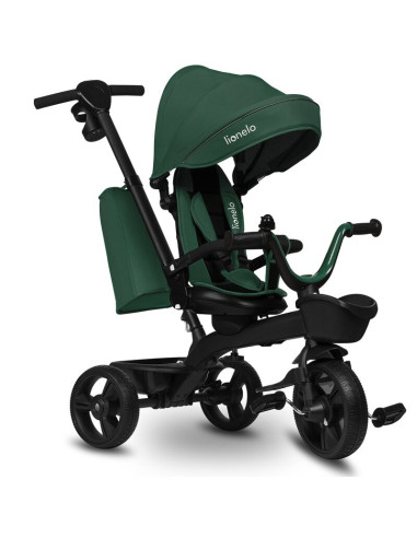 BN-LO-KORI_GREEN_EMERALD,Tricicleta copii, Lionelo, Kori, Cu suport de picioare, Control al directiei, Scaun reversibil, Rotire 