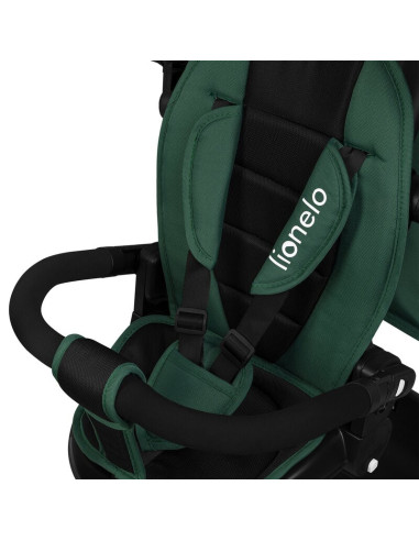 BN-LO-KORI_GREEN_EMERALD,Tricicleta copii, Lionelo, Kori, Cu suport de picioare, Control al directiei, Scaun reversibil, Rotire 