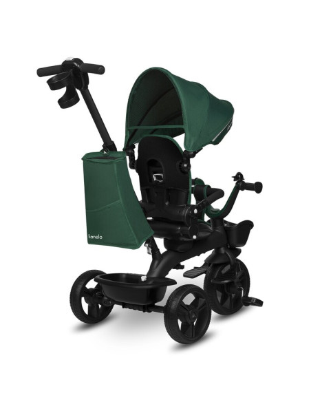 BN-LO-KORI_GREEN_EMERALD,Tricicleta copii, Lionelo, Kori, Cu suport de picioare, Control al directiei, Scaun reversibil, Rotire 
