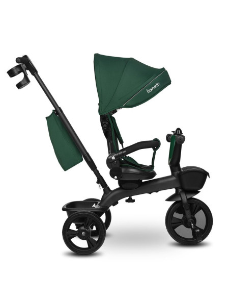 BN-LO-KORI_GREEN_EMERALD,Tricicleta copii, Lionelo, Kori, Cu suport de picioare, Control al directiei, Scaun reversibil, Rotire 