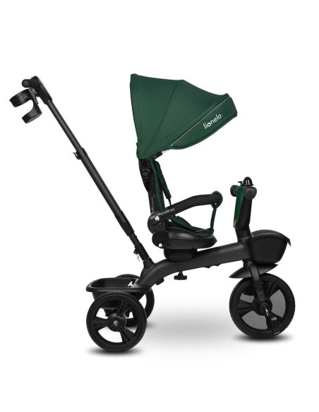 BN-LO-KORI_GREEN_EMERALD,Tricicleta copii, Lionelo, Kori, Cu suport de picioare, Control al directiei, Scaun reversibil, Rotire 
