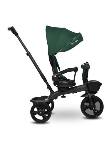 BN-LO-KORI_GREEN_EMERALD,Tricicleta copii, Lionelo, Kori, Cu suport de picioare, Control al directiei, Scaun reversibil, Rotire 