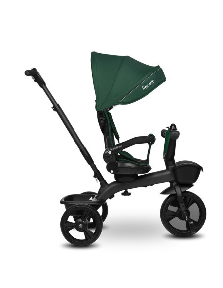 BN-LO-KORI_GREEN_EMERALD,Tricicleta copii, Lionelo, Kori, Cu suport de picioare, Control al directiei, Scaun reversibil, Rotire 