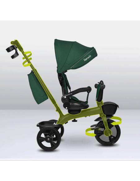 BN-LO-KORI_GREEN_EMERALD,Tricicleta copii, Lionelo, Kori, Cu suport de picioare, Control al directiei, Scaun reversibil, Rotire 