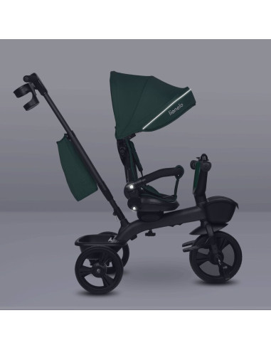 BN-LO-KORI_GREEN_EMERALD,Tricicleta copii, Lionelo, Kori, Cu suport de picioare, Control al directiei, Scaun reversibil, Rotire 