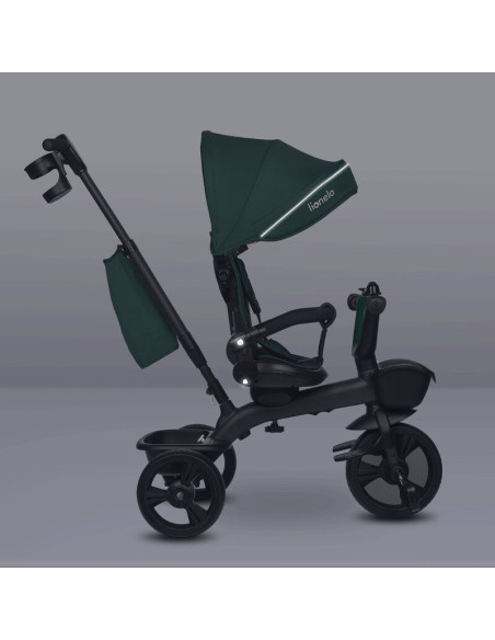 BN-LO-KORI_GREEN_EMERALD,Tricicleta copii, Lionelo, Kori, Cu suport de picioare, Control al directiei, Scaun reversibil, Rotire 
