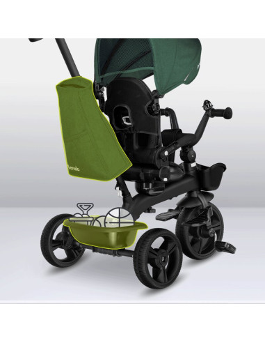 BN-LO-KORI_GREEN_EMERALD,Tricicleta copii, Lionelo, Kori, Cu suport de picioare, Control al directiei, Scaun reversibil, Rotire 