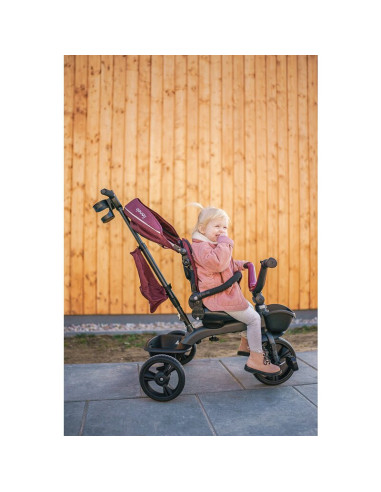 BN-LO-KORI_GREEN_EMERALD,Tricicleta copii, Lionelo, Kori, Cu suport de picioare, Control al directiei, Scaun reversibil, Rotire 