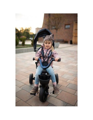 BN-LO-KORI_GREEN_EMERALD,Tricicleta copii, Lionelo, Kori, Cu suport de picioare, Control al directiei, Scaun reversibil, Rotire 