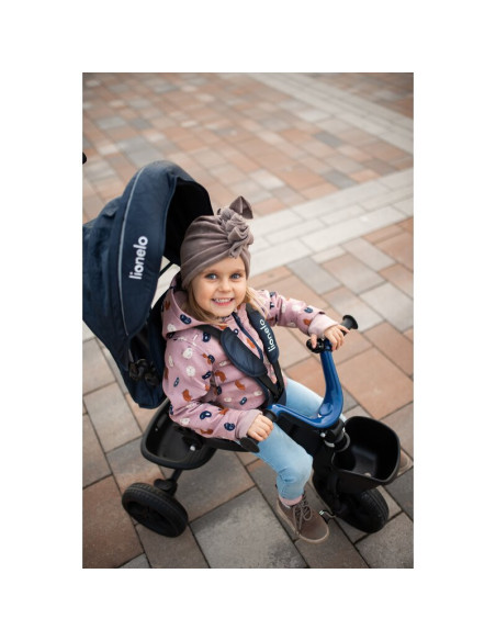 BN-LO-KORI_GREEN_EMERALD,Tricicleta copii, Lionelo, Kori, Cu suport de picioare, Control al directiei, Scaun reversibil, Rotire 