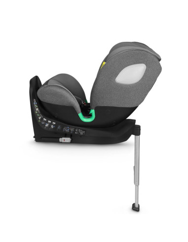BN-LO-BRAAM_I-SIZE_GREY_STONE,Scaun auto, Lionelo, i-Size Braam, 0-36 Kg, 40-150 cm, Cu isofix si picior de fixare, Protectie la
