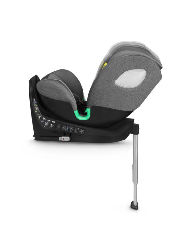BN-LO-BRAAM_I-SIZE_GREY_STONE,Scaun auto, Lionelo, i-Size Braam, 0-36 Kg, 40-150 cm, Cu isofix si picior de fixare, Protectie la