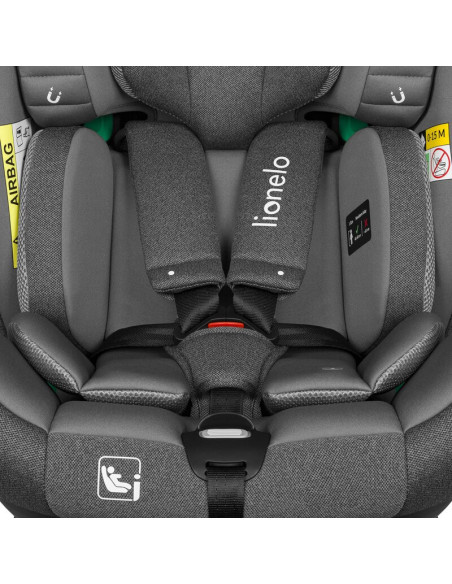 BN-LO-BRAAM_I-SIZE_GREY_STONE,Scaun auto, Lionelo, i-Size Braam, 0-36 Kg, 40-150 cm, Cu isofix si picior de fixare, Protectie la