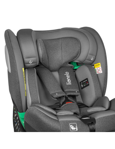 BN-LO-BRAAM_I-SIZE_GREY_STONE,Scaun auto, Lionelo, i-Size Braam, 0-36 Kg, 40-150 cm, Cu isofix si picior de fixare, Protectie la