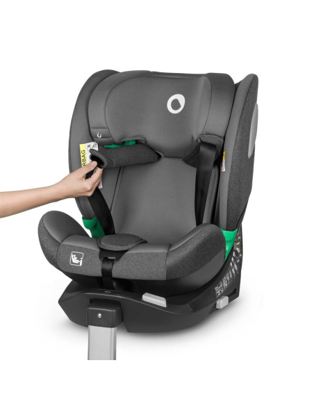 BN-LO-BRAAM_I-SIZE_GREY_STONE,Scaun auto, Lionelo, i-Size Braam, 0-36 Kg, 40-150 cm, Cu isofix si picior de fixare, Protectie la