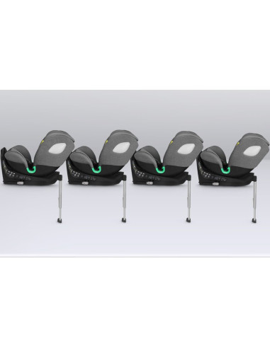 BN-LO-BRAAM_I-SIZE_GREY_STONE,Scaun auto, Lionelo, i-Size Braam, 0-36 Kg, 40-150 cm, Cu isofix si picior de fixare, Protectie la