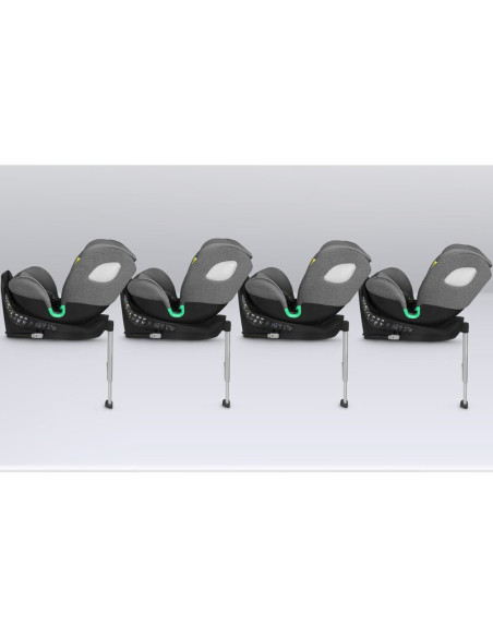 BN-LO-BRAAM_I-SIZE_GREY_STONE,Scaun auto, Lionelo, i-Size Braam, 0-36 Kg, 40-150 cm, Cu isofix si picior de fixare, Protectie la