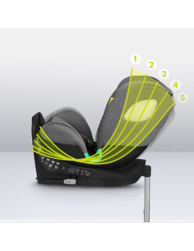 BN-LO-BRAAM_I-SIZE_GREY_STONE,Scaun auto, Lionelo, i-Size Braam, 0-36 Kg, 40-150 cm, Cu isofix si picior de fixare, Protectie la
