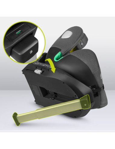 BN-LO-BRAAM_I-SIZE_GREY_STONE,Scaun auto, Lionelo, i-Size Braam, 0-36 Kg, 40-150 cm, Cu isofix si picior de fixare, Protectie la