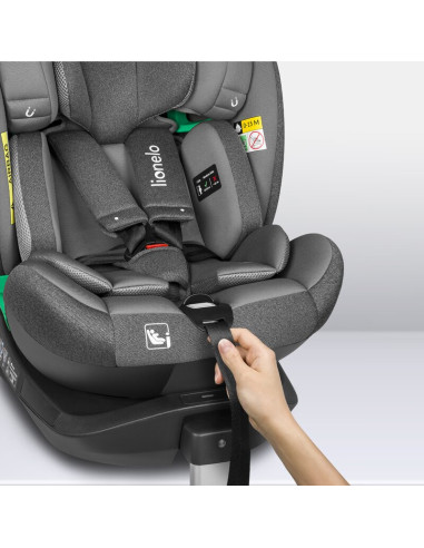 BN-LO-BRAAM_I-SIZE_GREY_STONE,Scaun auto, Lionelo, i-Size Braam, 0-36 Kg, 40-150 cm, Cu isofix si picior de fixare, Protectie la