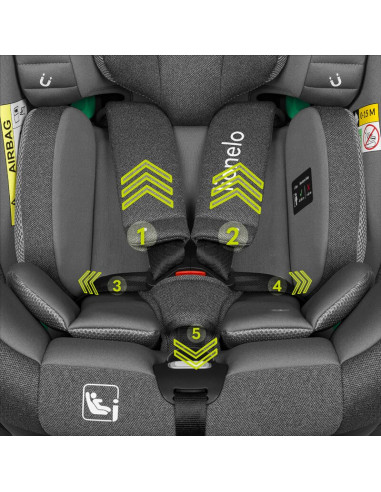 BN-LO-BRAAM_I-SIZE_GREY_STONE,Scaun auto, Lionelo, i-Size Braam, 0-36 Kg, 40-150 cm, Cu isofix si picior de fixare, Protectie la