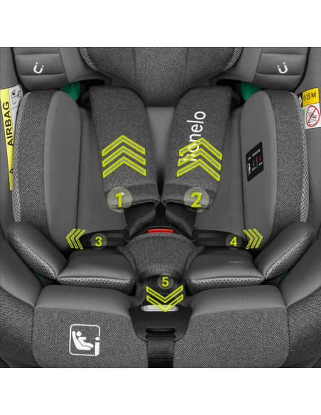 BN-LO-BRAAM_I-SIZE_GREY_STONE,Scaun auto, Lionelo, i-Size Braam, 0-36 Kg, 40-150 cm, Cu isofix si picior de fixare, Protectie la