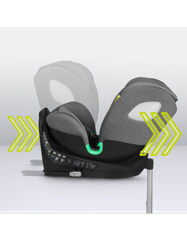 BN-LO-BRAAM_I-SIZE_GREY_STONE,Scaun auto, Lionelo, i-Size Braam, 0-36 Kg, 40-150 cm, Cu isofix si picior de fixare, Protectie la