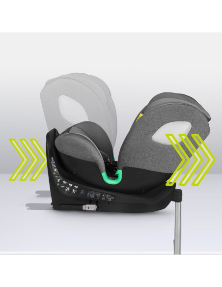 BN-LO-BRAAM_I-SIZE_GREY_STONE,Scaun auto, Lionelo, i-Size Braam, 0-36 Kg, 40-150 cm, Cu isofix si picior de fixare, Protectie la