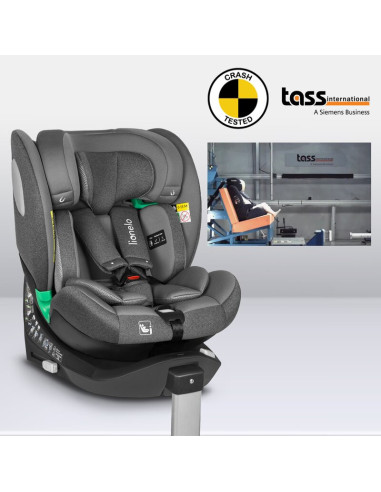 BN-LO-BRAAM_I-SIZE_GREY_STONE,Scaun auto, Lionelo, i-Size Braam, 0-36 Kg, 40-150 cm, Cu isofix si picior de fixare, Protectie la