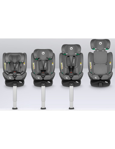 BN-LO-BRAAM_I-SIZE_GREY_STONE,Scaun auto, Lionelo, i-Size Braam, 0-36 Kg, 40-150 cm, Cu isofix si picior de fixare, Protectie la
