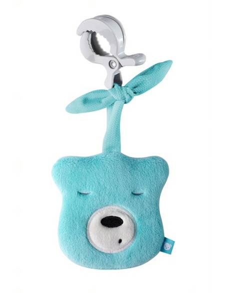 MY-401-BLEU,Mini ursulet de plus, bleu, cu sunete albe