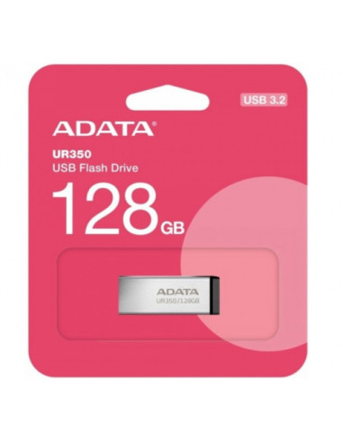 UR350-128G-RSR/BK,Stick Memorie A-Data UR350, 128GB, USB 3.2 gen 1, Argintiu