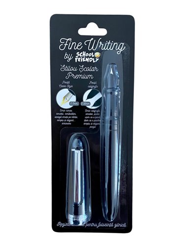 JI992CRDNE,Stilou premium cu penita ascunsa Extra Fine din iridium School Friendly, Negru