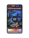 C3945,Creioane colorate POSCA KPE-200 din lemn, 4mm, Pastel uleios, 36 bucati