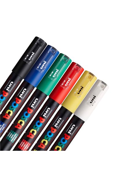 POS24,Set 6 Markere UNI-POSCA PC-1M, 0.7-1 mm, POS24