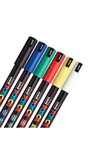 POS26,Set 6 Markere UNI-POSCA PC-1MR, 0.7 mm, POS26