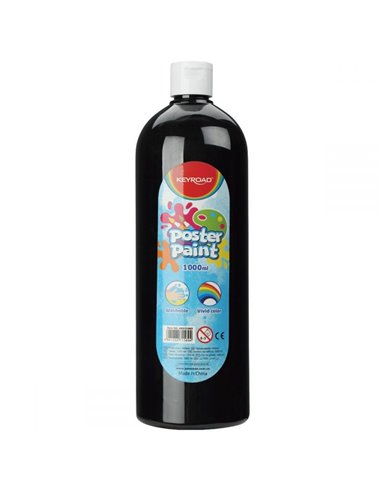 SET-1LKeyroad,Set pictura Keyroad, 6 bucati tempera 1L, Diverse culori + Pensoane Daco